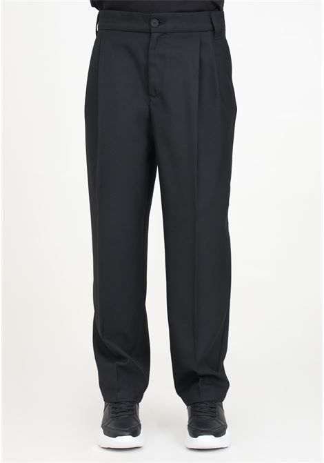 Elegant black men's trousers with Piece Number logo VERSACE JEANS COUTURE | 77GAA125N0309899